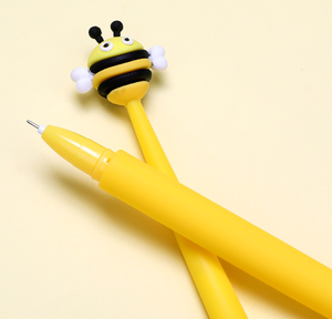 Stylo <span class=keywords><strong>gel</strong></span> en silicone en forme d'abeille mignon, largeur d'écriture de 0,5 mm, pour usage promotionnel - Product Image 3