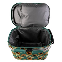 Isolierte Faltbare Polyester-Picknick-Kühltasche für Draußen mit Aluminiumgriff und Kühlfach für 2 Personen