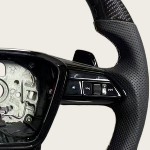 Volant en fibre de carbone véritable pour Audi A4 A7 B9 R8 <span class=keywords><strong>RS</strong></span> RS3 S3 S4 S5 B8.5 S4 RS4 A5 RS5 RS6 Q5 Q7 <span class=keywords><strong>Q3</strong></span> A3 A6 S1 S4 RS3 B8 TT C8 - Product Image 4
