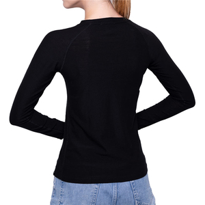 Oem Custom <strong>Womens</strong> Base Layer T <strong>Shirts</strong> High Quality Long Sleeve Lightweight 170Gsm Merino Wool Thermal <strong>Henley</strong> T-<strong>Shirt</strong> - Product Image 2