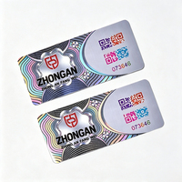Autocollant de sécurité holographique guilloché ondulé coloré, étanche, double couleur, avec code QR personnalisé, sceau anti-contrefaçon, impression UV