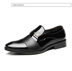 Chaussures habillées pour hommes en cuir PU noir décontractées à enfiler en gros, <span class=keywords><strong>grande</strong></span> <span class=keywords><strong>taille</strong></span>, très bon marché - Product Image 2
