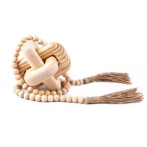 Cadena de madera con cierre de tres anillos rústicos de granja, cadena de eslabones de madera decorativa para decoración del hogar - Product Image 3