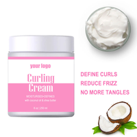 Crème coiffante pour cheveux à la noix de coco 8,5 oz, crème réparatrice hydratante sans rinçage pour les boucles