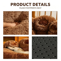 Lit pour chien de luxe moderne, en peluche douce et respirante, avec motif de dessin animé, grand canapé-lit pour chien, chaud en toutes saisons, durable et antidérapant