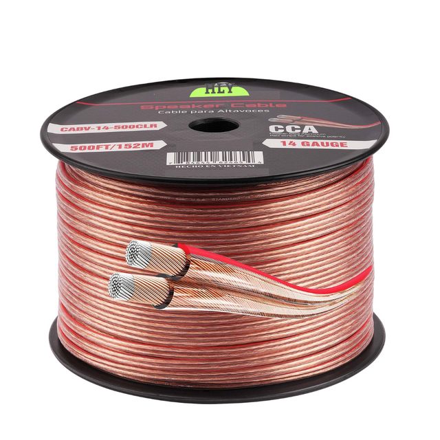 China Manufacture CCA 500FT 14AWG Audio  Speaker  Cable for  Lighting