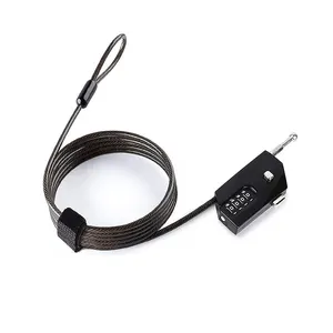 Cerradura de cable de cámara de rastro maestro personalizada de fábrica combinación de equipaje de maleta 4 cerradura de seguridad de camuflaje digital para seguridad de Kayak