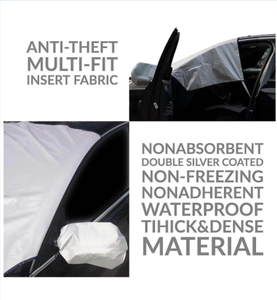 <span class=keywords><strong>Pare</strong></span>-soleil de voiture amélioré en tissu Oxford 600D, housse de <span class=keywords><strong>pare</strong></span>-<span class=keywords><strong>brise</strong></span> d'hiver pour éliminer la glace et la neige - Product Image 2