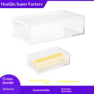 Boîte de rangement multifonctionnelle transparente en acrylique pour <span class=keywords><strong>Mahjong</strong></span> américain, avec couvercle, design moderne, vente chaude transfrontalière - Product Image 3