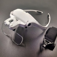Lunettes portable de lecture de loupe HD multi-objectif, lunettes avec lumière LED pour l'entretien de la lecture 9892B2