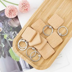 Porte-clés hexagonaux en <span class=keywords><strong>bois</strong></span> de hêtre, ébauches non finies, anneaux en fer pour gravure laser, <span class=keywords><strong>pyrogravure</strong></span>, artisanat DIY, vente en gros, cadeaux personnalisés avec logo - Product Image 3