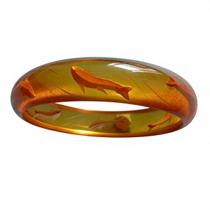 Fancy Geometric Acrylic Resin Bangle Set Black <b>Red</b> Gold Plated Classic Stylish Unisex <b>Bracelet</b> Agate Inlay Bezel Setting Woman - Product Image 5