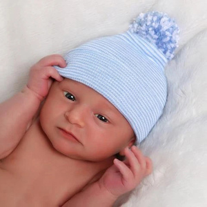 HY2 Gorro Neonatal <span class=keywords><strong>de</strong></span> Doble Espesor Gorro Fetal <span class=keywords><strong>de</strong></span> Punto a Rayas <span class=keywords><strong>para</strong></span> Bebé Gorro <span class=keywords><strong>de</strong></span> Invierno 0-3 <span class=keywords><strong>Meses</strong></span> - Product Image 3