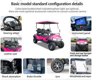 Mobil Golf Listrik <span class=keywords><strong>6</strong></span> Kursi dengan Daya Baterai Tahan Lama, Warna Bodi Kustom Gratis, Mobil Golf Listrik yang Legal di Jalan Raya - Product Image 4