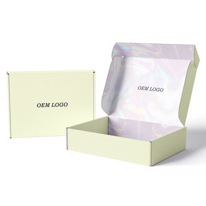 Custom Pink <strong>Cosmetic</strong> <strong>Subscription</strong> Mailer Shipping Packaging Reflective Holographic <strong>Box</strong> with Logo Embossed Folding Folder - Product Image 5