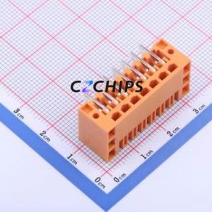KF2EDGERM-3.5-2*7P Plug-in Terminal Block Bent Lead Through Hole,P=3.5mm Board-to-Board / Socket Closed Screw Fixing 2x7P 3.5mm - Product Image 2