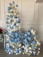 Ensemble de décoration florale pour gâteau de mariage, arche de fleurs artificielles en roses pour la cérémonie, l'entrée et la décoration de fond d'événement