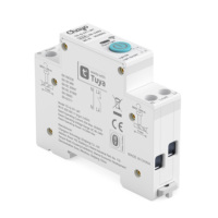 Interrupteur Wi-Fi TUYA avec Mesure, Disjoncteur Intelligent 1P+N 63A Rail DIN, Contrôle à Distance Sans Fil pour Maison Connectée TONGOU