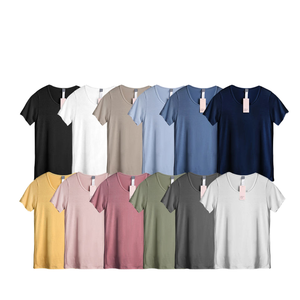 เสื้อยืดคอตตอน 100% ทรงหลวม แฟชั่นลำลอง สีพื้น ผ้าเจอร์ซีย์คุณภาพสูง 260gsm - Product Image 1