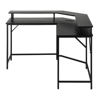 Bureau de jeu d'éclairage RVB en forme d'angle GMD15-2 grand bureau de jeu de table de jeu robuste en forme de L