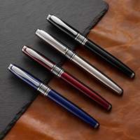Pluma Estilográfica Metálica Azul Oscuro con Clip Elástico para Abogados, Ideal para la Elaboración de Contratos Legales, con Punta de Iridio para una Escritura Fluida