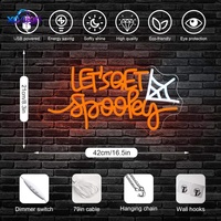 Bande lumineuse LED néon 3D toile d'araignée, alimentation USB, fixation murale, éclairage statique pour fêtes d'Halloween et vitrines de magasins