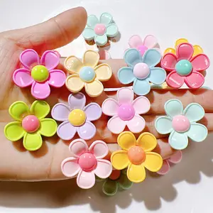 100pcs/bag Shiny Resin Camellia Flower Flatbacks DIY Crafts Embellishment Cabochon For Jewelry Nail Scrapbooking Cardmaking