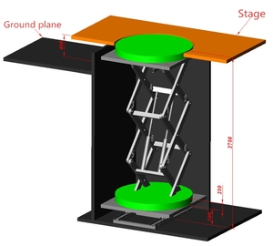 Nouvelle plate-forme élévatrice rotative de 2m 3m 4m pour <span class=keywords><strong>acteurs</strong></span>/chanteurs pour spectacles/festivals de musique - Product Image 1