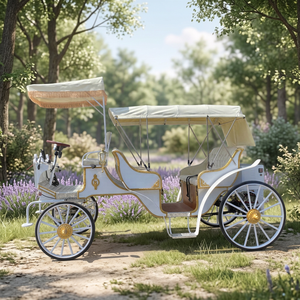 Venta Directa de Fábrica al por Mayor: Carroza Eléctrica Blanca sin Caballos, Estilo Princesa, para Paseos Turísticos, Carroza Real, Cenicienta - Product Image 1