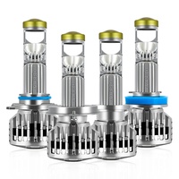 Faro LED Y9 PRO 220w H11 9005 9006 H4 H7 con Lente para Auto BMW E39, Lente de Faro de Alto Lumen, Mini Lente Pequeña, Foco