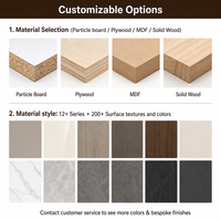 Moderner Minimalistischer Küchenschrank aus Sperrholz und MDF mit Soft-Close-Scharnieren für Türen, Schubladenauszüge für Schränke, für Apartments und Villen