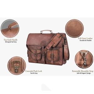 Sac messager vintage en cuir véritable Crazy Horse pour homme - Grande capacité, porte-documents pour ordinateur portable, imperméable et durable - Product Image 3