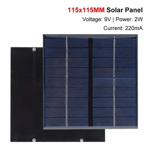 9 V 2 W 220 MA Solarpanel 115 × 115 MM Minisolarsystem DIY für Batterie Handyladegeräte tragbare Solarzelle