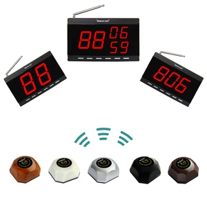 Chi Phí Hiệu Quả 3-Chữ Số Hiển Thị Receiver Không Dây Nhà Hàng Waiter Gọi Chuông Hệ Thống Nút - Product Image 6