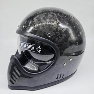 Tùy Chỉnh ABS Retro Đầy Đủ Mặt Mũ Bảo Hiểm Sợi Carbon Shell Dot Được Phê Duyệt Kép Visor Hoàn Toàn Có Thể Tháo Rời Nội Thất Điều Kiện Mới Đầu - Product Image 4