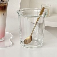 Tasses à Latte Glacé Style Américain, Tasses à Milkshake Fraise pour Restaurant, Tasses Simples pour Eau, Jus et Boissons Froides, Verres à Vin