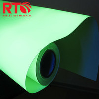Película Fotoluminiscente, Rollo de Vinilo Fotoluminiscente, Película Reflectante Luminiscente que Brilla en la Oscuridad