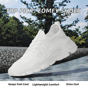 Calzado Deportivo Casual para Hombre y Mujer, Talla Grande, Transpirable, con Cordones de PVC, Ligero, con Suela Gruesa Adhesiva en Frío, para Verano - Product Image 2