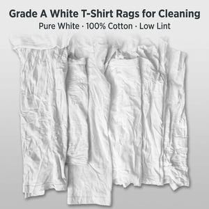 Water Absorption White Tshirt Rags Wiping Cloth Cotton Rags for Dusting Repair White Cotton Rags 1.5KG - Product Image 1
