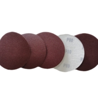 115mm rouge oxyde d'aluminium crochet et boucle papier de sable disque de ponçage rond disque de meulage pour outils abrasifs muraux en bois