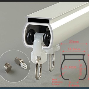 Rieles para Cortinas Onduladas en Forma de S, Resistentes al Óxido, de Bajo Costo, Rieles Ocultos para el Hogar, Rieles Invisibles para Cortinas de Voile Montados en el Techo - Product Image 4