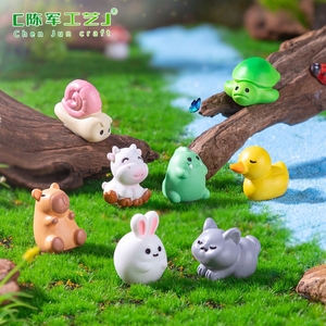 ไมโครแลนด์สเคป หมูจิ๋วและสัตว์น่ารัก ของตกแต่ง DIY สำหรับ<span class=keywords><strong>รถ</strong></span>ยนต์ ของประดับตกแต่งโต๊ะทำงานขนาดเล็ก - Product Image 3