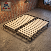 Base de lit mezzanine personnalisable en acier, écologique, avec sommier à lattes neutre, pour hôtels et projets mondiaux