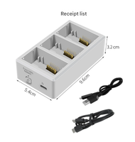 Hub Pengisian Daya/Charger Alloy untuk Mini 4 Pro/Mini 3 (Pengisian Daya USB untuk Remote Controller)-Aksesori