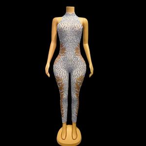 Mono AD2711 para Mujer, Estilo Europeo, Cintura Alta, Sin Mangas, Ajustado, Elegante, para Fiestas Formales, Sexy, Moda <span class=keywords><strong>de</strong></span> Verano, con Cristales - Product Image 6