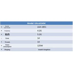 สำหรับ Intel เจนเนอเรชั่น 15 Ultra U9 285K 285 U7 265K 265Kf 245K 245Kf ซีพียูเดสก์ท็อปใหม่เอี่ยม 3.7GHz เทคโนโลยี Virtualization - Product Image 5