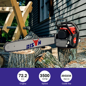 Garden <b>Tools</b> Gas Chainsaw Manufacturers 3.3kw 72cc Cheapest Hydraulic Gasoline Chainsaw with Electr Start - Product Image 3