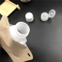 AT PACK Pochette à café avec bec verseur 20ml 50ml Pochettes à bec verseur en papier kraft personnalisées Pochette à boisson liquide réutilisable avec bec verseur pour jus d'eau