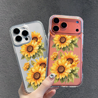 Casing HP Custom Grosir, Casing HP Anti Benturan Motif Bunga DIY untuk iPhone 17 16 15 Pro Max Mendukung Logo Custom