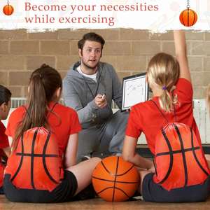 กระเป๋าใส่ของแบบมีเชือกผูกทำจากโพลีเอสเตอร์สำหรับงานปาร์ตี้ พร้อมพวงกุญแจ สำหรับเด็กชายและเด็กหญิง ของขวัญขายส่ง - Product Image 4